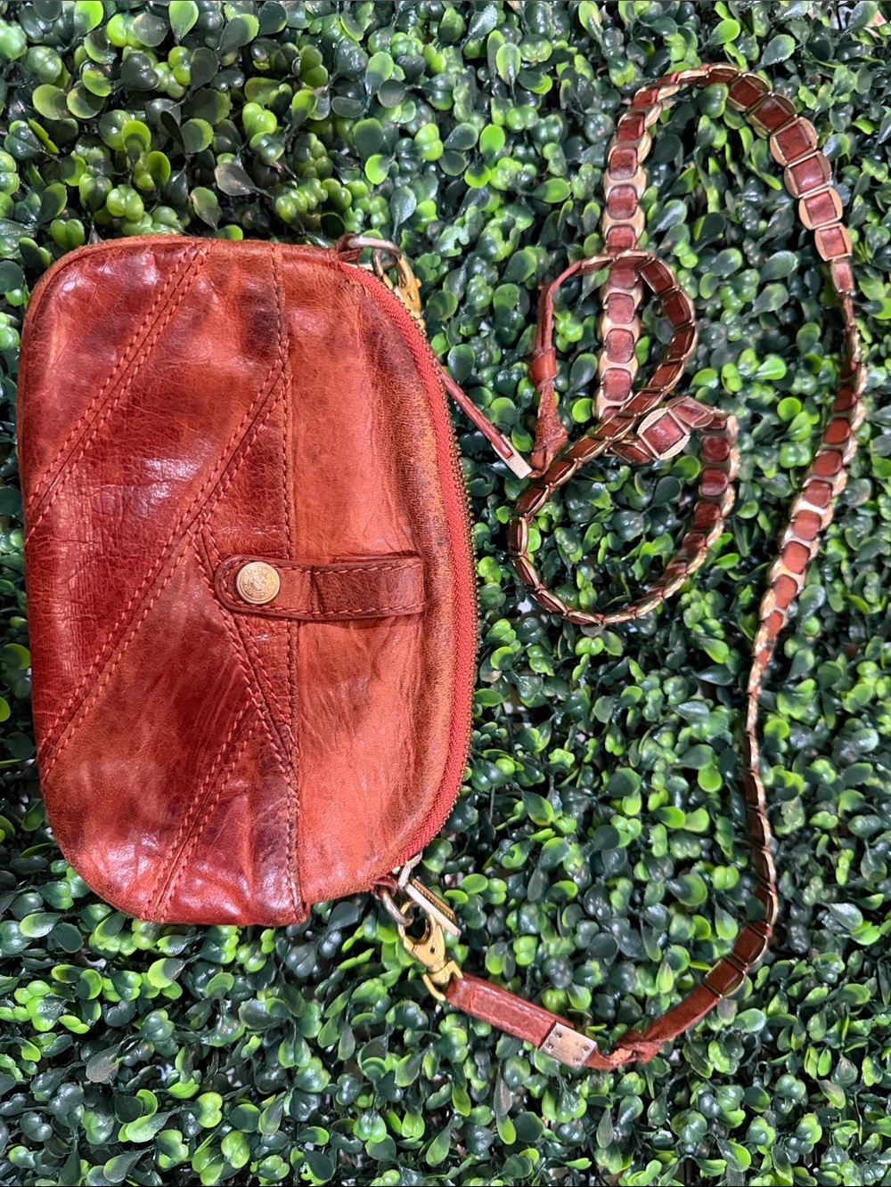 Rebecca Minkoff Vintage Red Leather Crossbody Bag - Women's Shoulder Purse